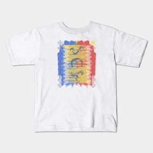 Philippine Flag / Baybayin word Panalo (Victory/Triumph) Kids T-Shirt